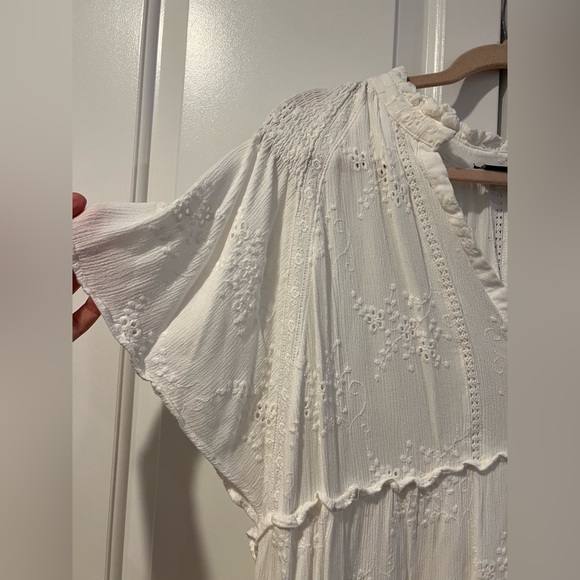 VICI Yolanda Cotton Eyelet Tiered Babydoll Dress - Picture 5 of 8